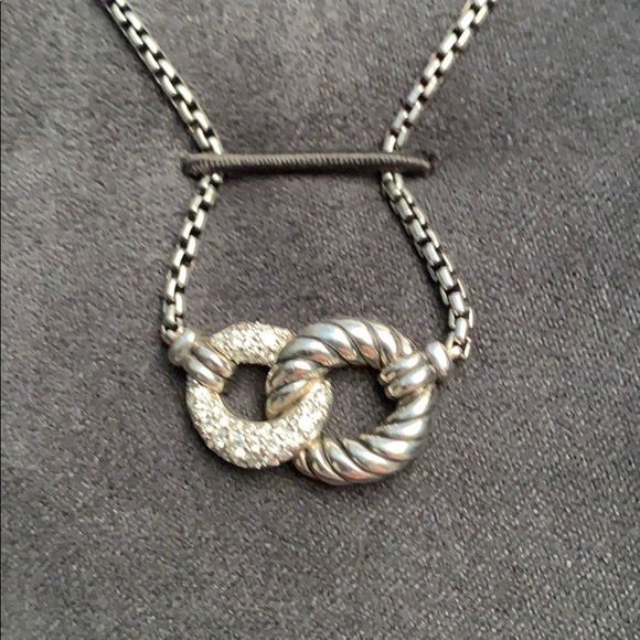 David Yurman Jewelry - David Yurman Double Curb Necklace w/ Diamonds